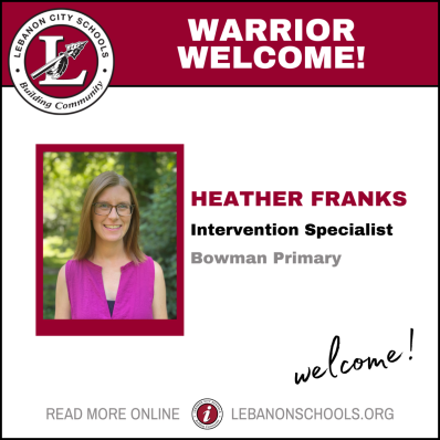 Heather Franks, Intervention Specialist, Bowman Primary